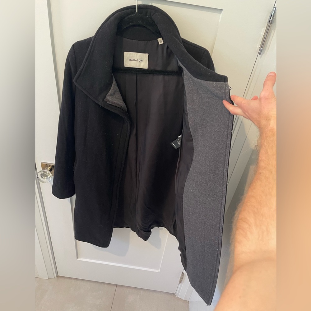 Women’s Babaton XS Black Winter Wool Cashmere Coat Jacket Aritzia Nieman Marcus